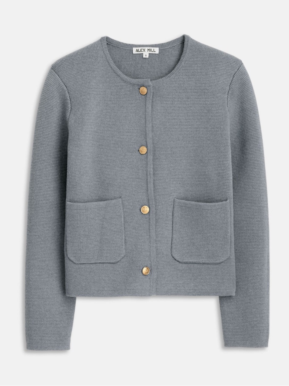 Alex Mill Paris Sweater Jacket in Grey Shadow